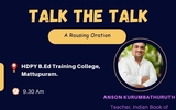Talk The Talk, A Rousing Oration At HDPY B.E.D Training College, Mattupuram, 28 September 2024.